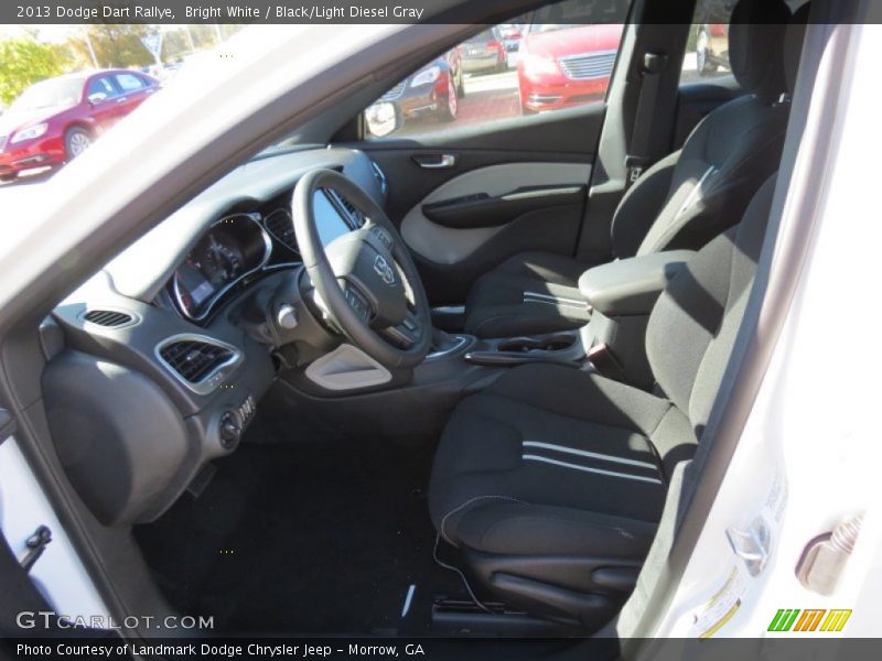 Bright White / Black/Light Diesel Gray 2013 Dodge Dart Rallye