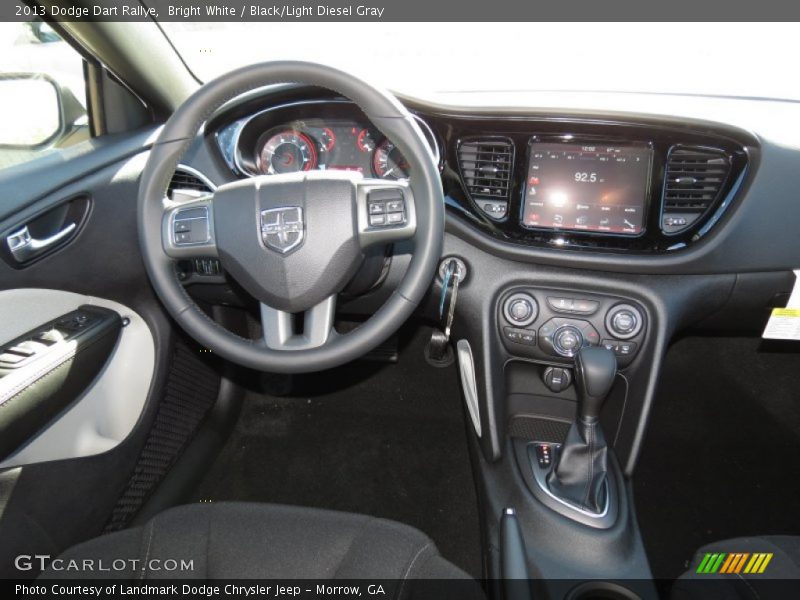Bright White / Black/Light Diesel Gray 2013 Dodge Dart Rallye