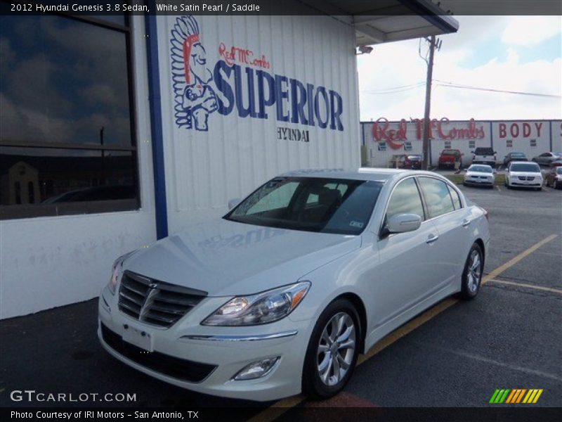 White Satin Pearl / Saddle 2012 Hyundai Genesis 3.8 Sedan