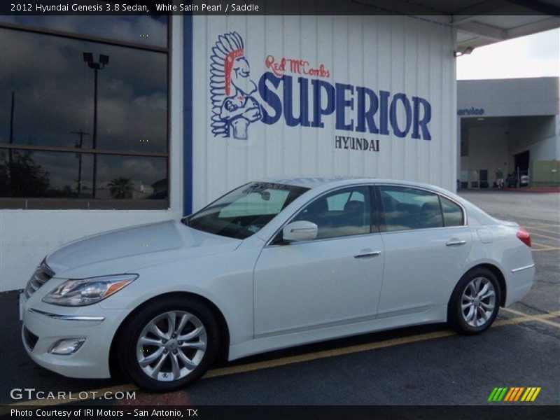 White Satin Pearl / Saddle 2012 Hyundai Genesis 3.8 Sedan