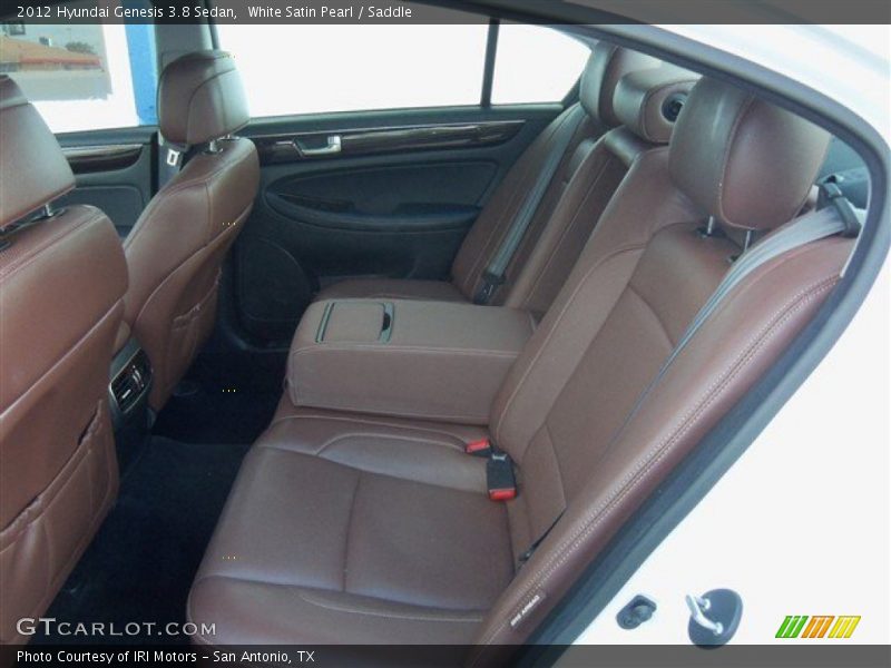 Rear Seat of 2012 Genesis 3.8 Sedan