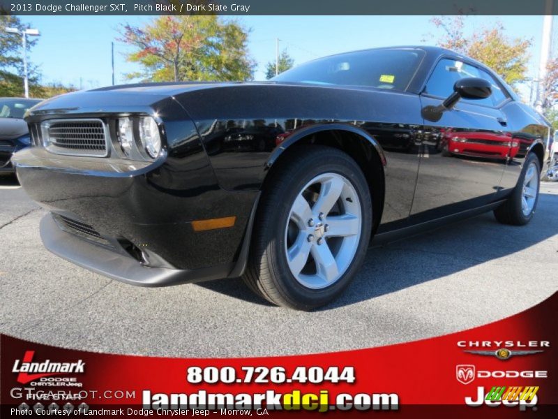 Pitch Black / Dark Slate Gray 2013 Dodge Challenger SXT