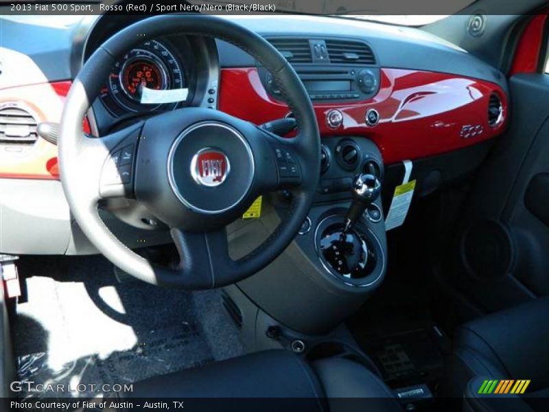 Rosso (Red) / Sport Nero/Nero (Black/Black) 2013 Fiat 500 Sport