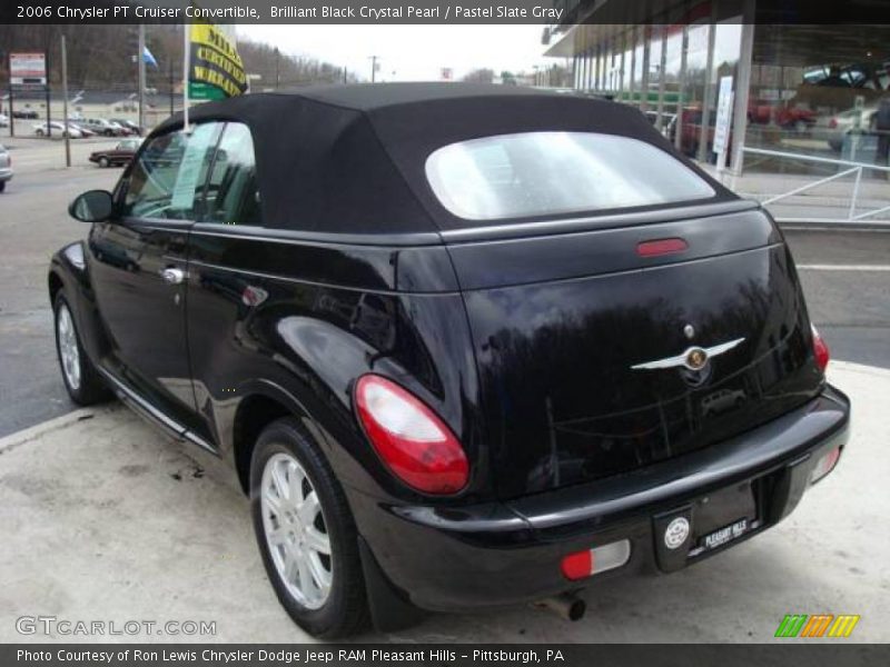 Brilliant Black Crystal Pearl / Pastel Slate Gray 2006 Chrysler PT Cruiser Convertible