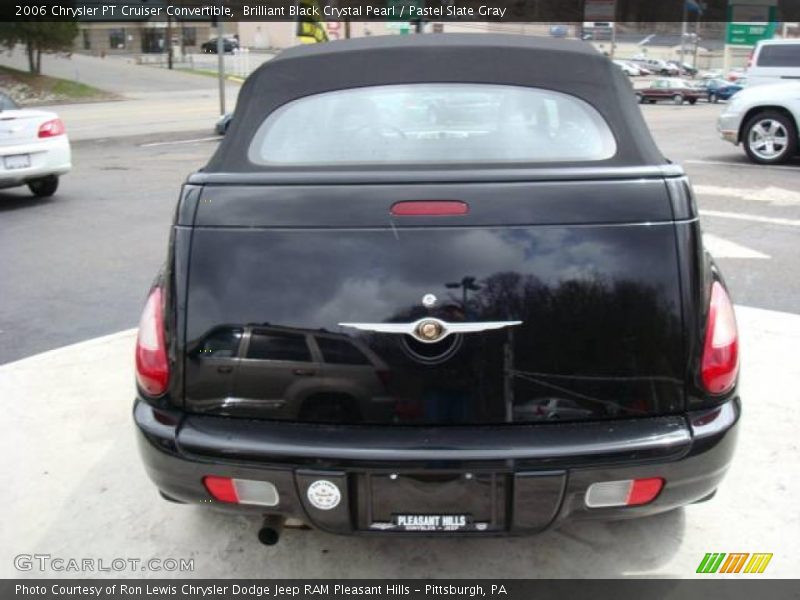 Brilliant Black Crystal Pearl / Pastel Slate Gray 2006 Chrysler PT Cruiser Convertible