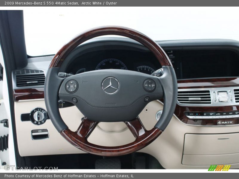 Arctic White / Oyster 2009 Mercedes-Benz S 550 4Matic Sedan
