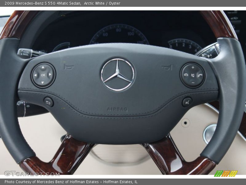 Arctic White / Oyster 2009 Mercedes-Benz S 550 4Matic Sedan