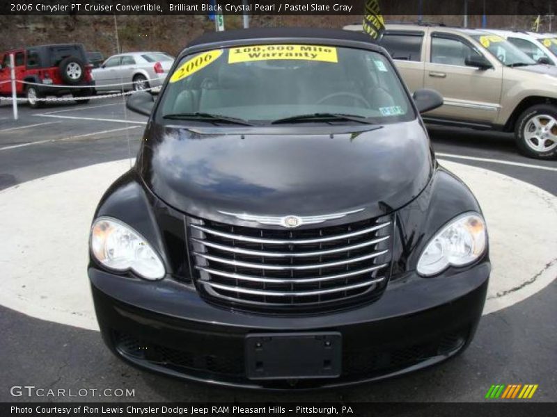Brilliant Black Crystal Pearl / Pastel Slate Gray 2006 Chrysler PT Cruiser Convertible
