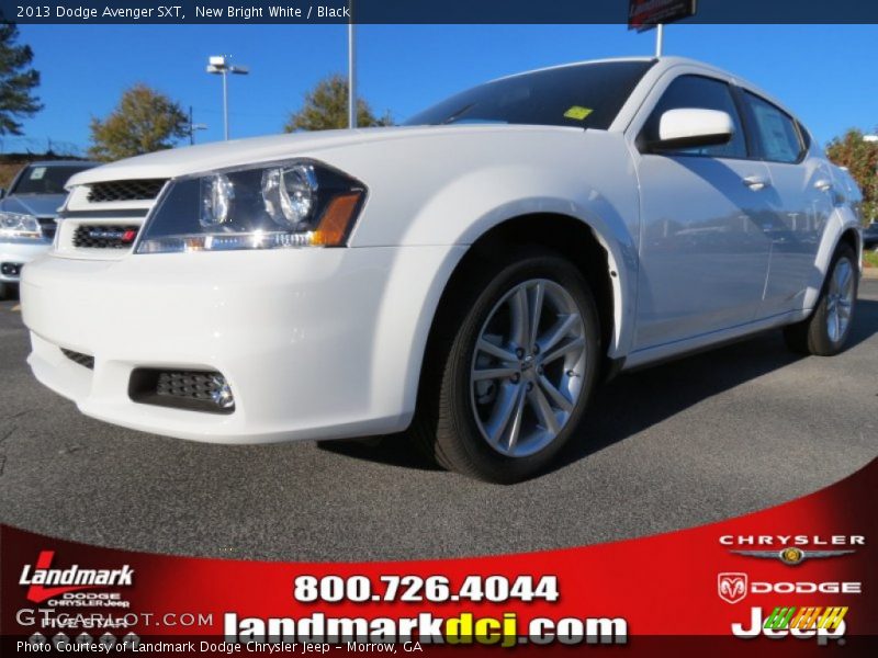 New Bright White / Black 2013 Dodge Avenger SXT