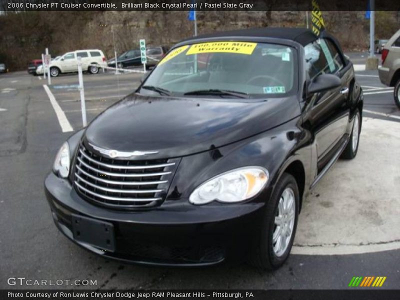 Brilliant Black Crystal Pearl / Pastel Slate Gray 2006 Chrysler PT Cruiser Convertible