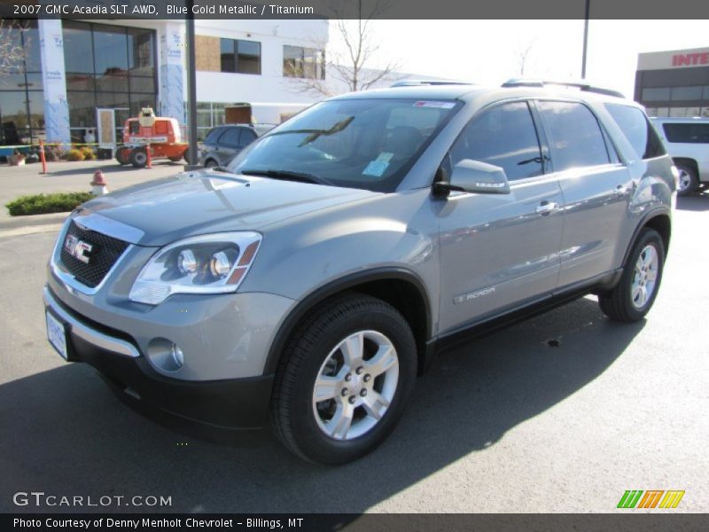 Blue Gold Metallic / Titanium 2007 GMC Acadia SLT AWD