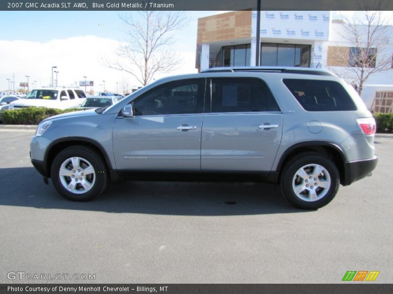 Blue Gold Metallic / Titanium 2007 GMC Acadia SLT AWD