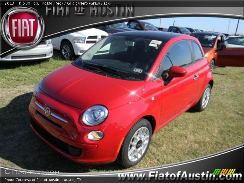 Rosso (Red) / Grigio/Nero (Gray/Black) 2013 Fiat 500 Pop