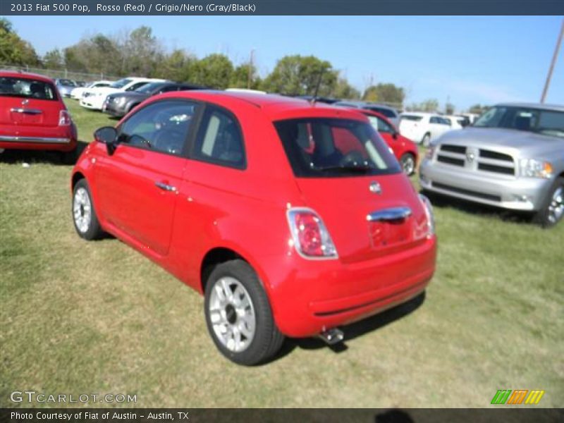 Rosso (Red) / Grigio/Nero (Gray/Black) 2013 Fiat 500 Pop