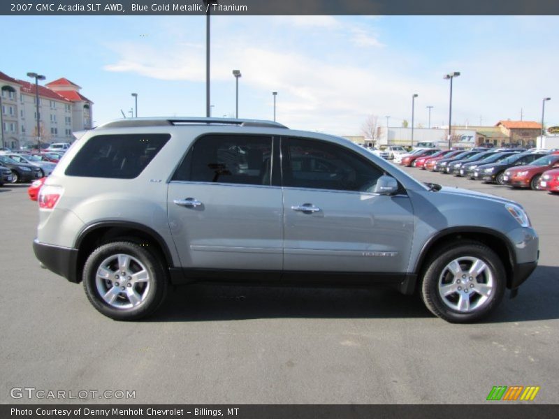 Blue Gold Metallic / Titanium 2007 GMC Acadia SLT AWD