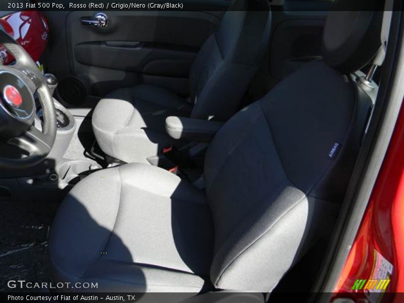 Rosso (Red) / Grigio/Nero (Gray/Black) 2013 Fiat 500 Pop