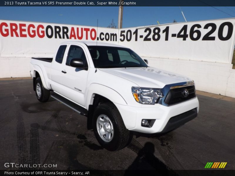 Super White / Graphite 2013 Toyota Tacoma V6 SR5 Prerunner Double Cab