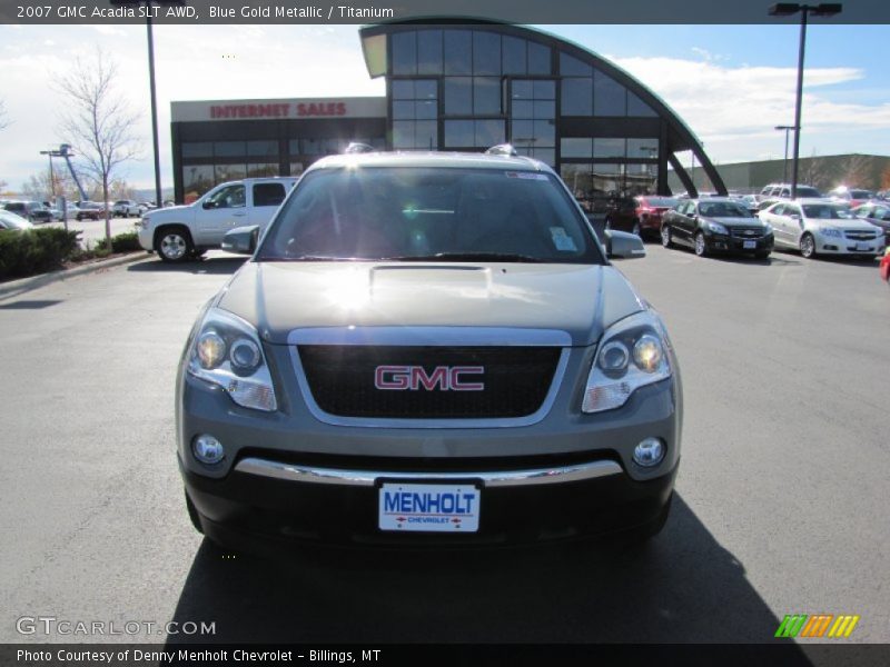 Blue Gold Metallic / Titanium 2007 GMC Acadia SLT AWD