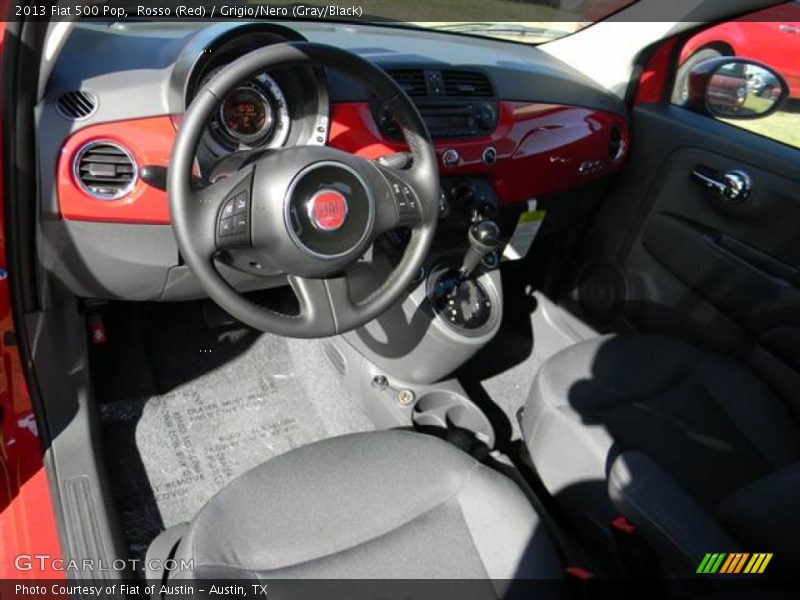 Rosso (Red) / Grigio/Nero (Gray/Black) 2013 Fiat 500 Pop