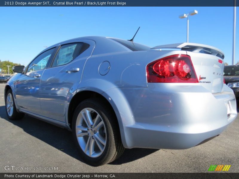 Crystal Blue Pearl / Black/Light Frost Beige 2013 Dodge Avenger SXT