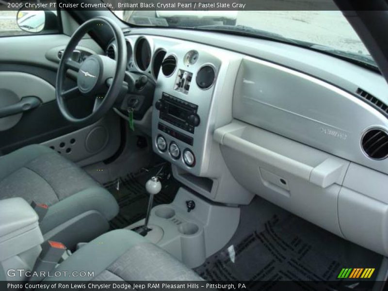 Brilliant Black Crystal Pearl / Pastel Slate Gray 2006 Chrysler PT Cruiser Convertible
