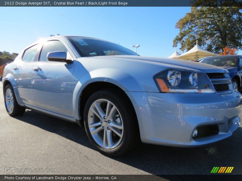 Crystal Blue Pearl / Black/Light Frost Beige 2013 Dodge Avenger SXT