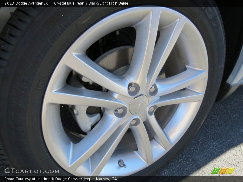 Crystal Blue Pearl / Black/Light Frost Beige 2013 Dodge Avenger SXT