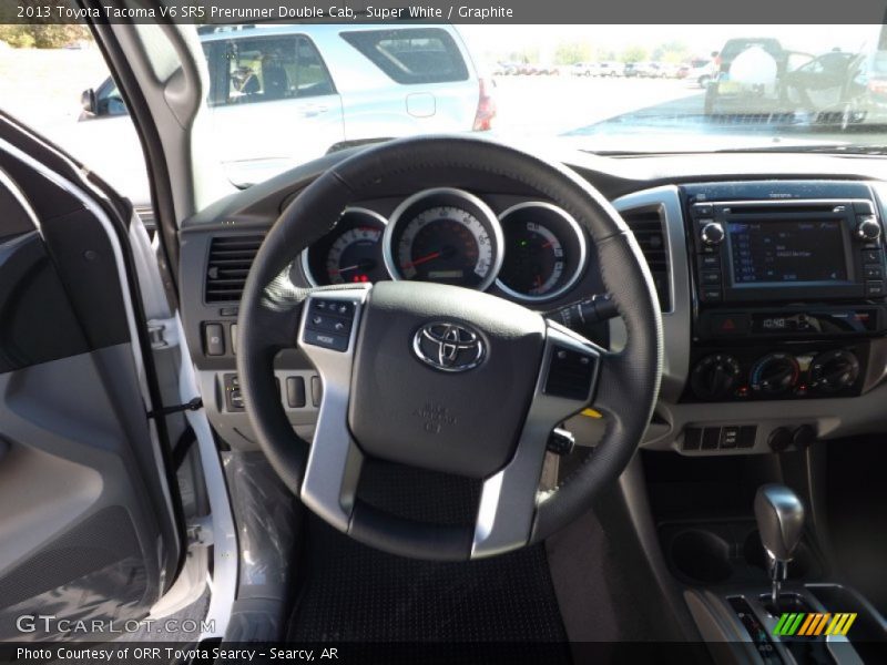 Super White / Graphite 2013 Toyota Tacoma V6 SR5 Prerunner Double Cab
