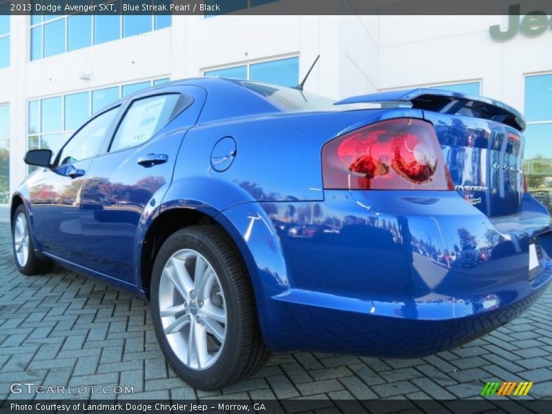 Blue Streak Pearl / Black 2013 Dodge Avenger SXT
