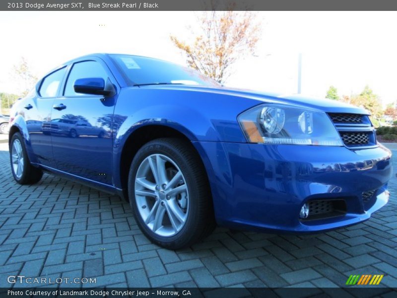 Blue Streak Pearl / Black 2013 Dodge Avenger SXT