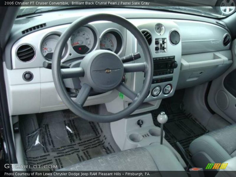 Brilliant Black Crystal Pearl / Pastel Slate Gray 2006 Chrysler PT Cruiser Convertible