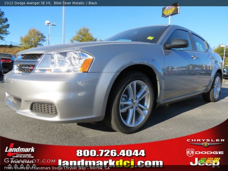 Billet Silver Metallic / Black 2013 Dodge Avenger SE V6