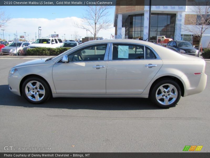 Gold Mist Metallic / Cocoa/Cashmere 2010 Chevrolet Malibu LS Sedan