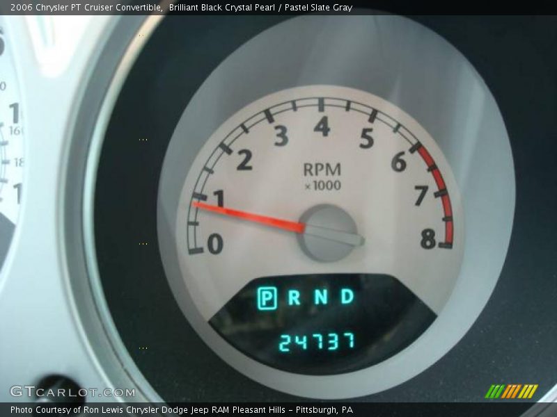 Brilliant Black Crystal Pearl / Pastel Slate Gray 2006 Chrysler PT Cruiser Convertible