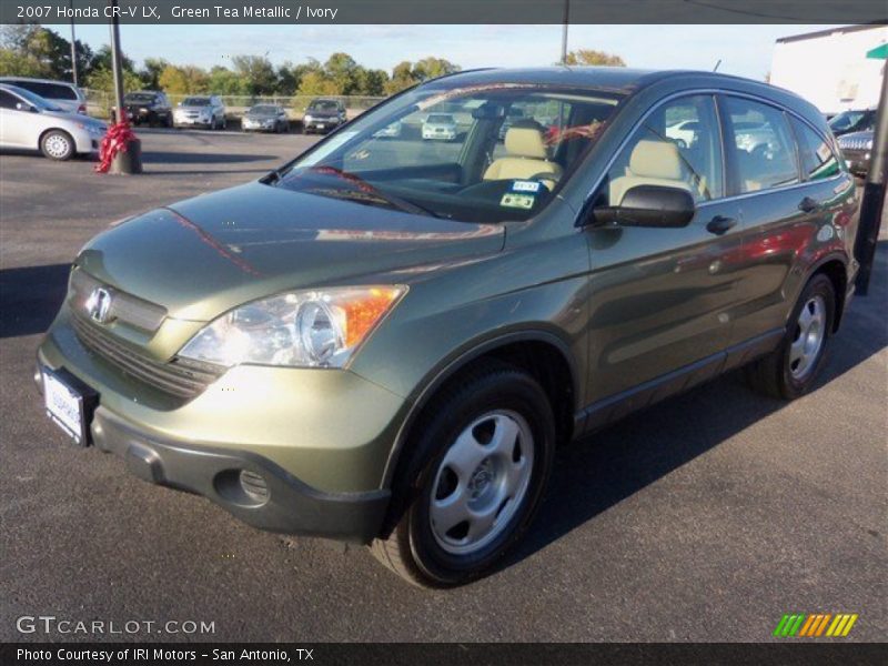 Green Tea Metallic / Ivory 2007 Honda CR-V LX