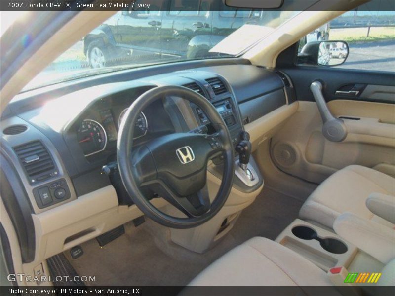 Green Tea Metallic / Ivory 2007 Honda CR-V LX