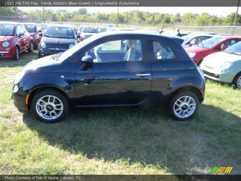 Verde Azzurro (Blue-Green) / Grigio/Avorio (Gray/Ivory) 2013 Fiat 500 Pop