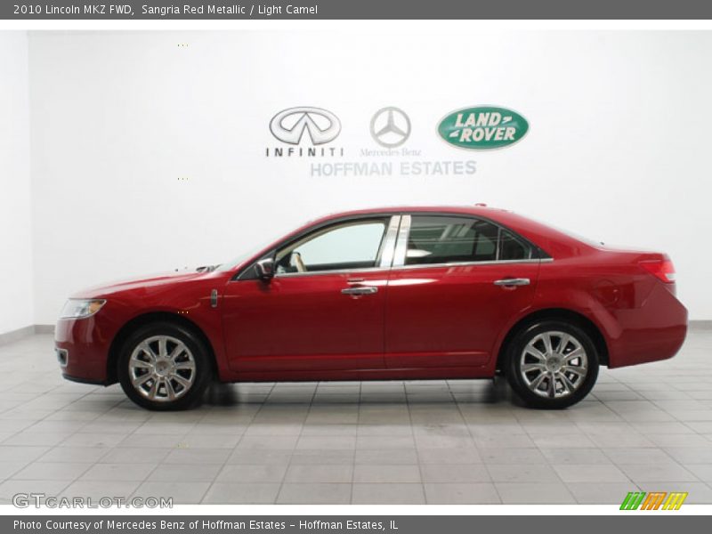 Sangria Red Metallic / Light Camel 2010 Lincoln MKZ FWD