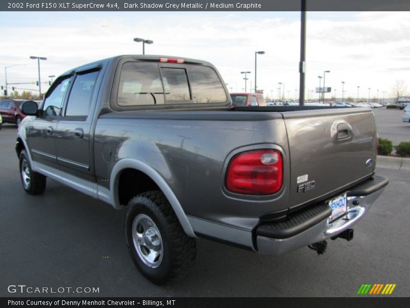 Dark Shadow Grey Metallic / Medium Graphite 2002 Ford F150 XLT SuperCrew 4x4