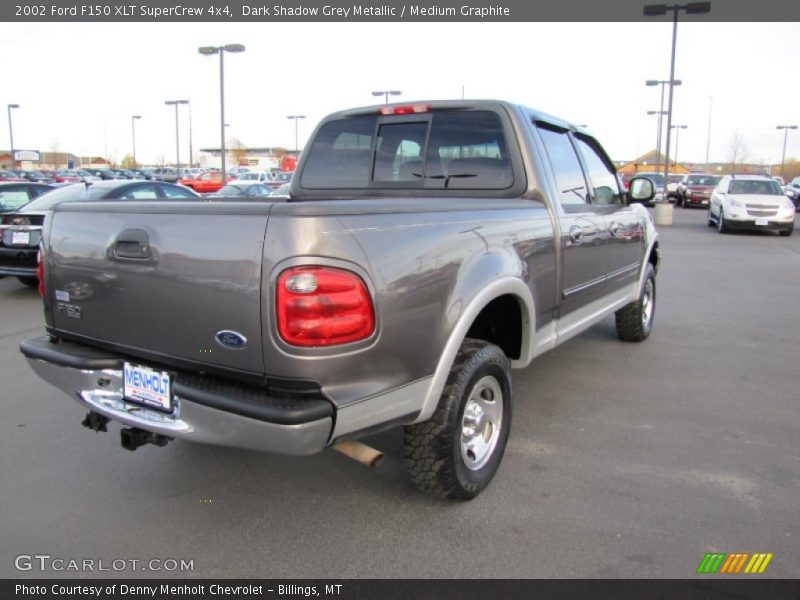 Dark Shadow Grey Metallic / Medium Graphite 2002 Ford F150 XLT SuperCrew 4x4