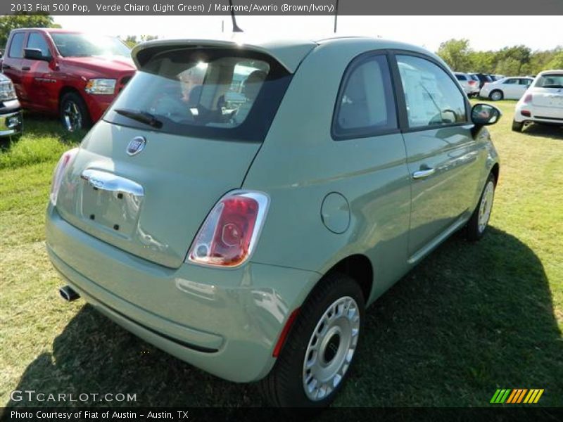 Verde Chiaro (Light Green) / Marrone/Avorio (Brown/Ivory) 2013 Fiat 500 Pop