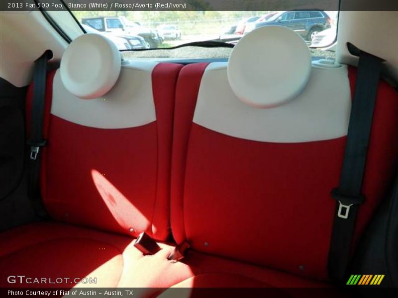 Bianco (White) / Rosso/Avorio (Red/Ivory) 2013 Fiat 500 Pop