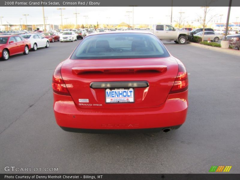 Crimson Red / Ebony 2008 Pontiac Grand Prix Sedan