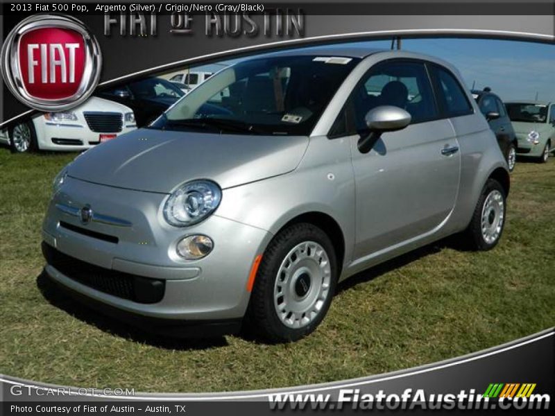 Argento (Silver) / Grigio/Nero (Gray/Black) 2013 Fiat 500 Pop