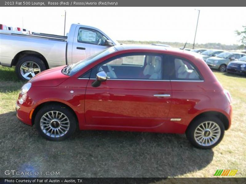 Rosso (Red) / Rosso/Avorio (Red/Ivory) 2013 Fiat 500 Lounge