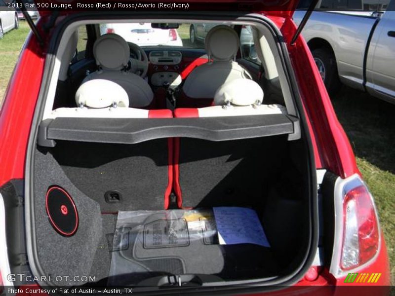 Rosso (Red) / Rosso/Avorio (Red/Ivory) 2013 Fiat 500 Lounge