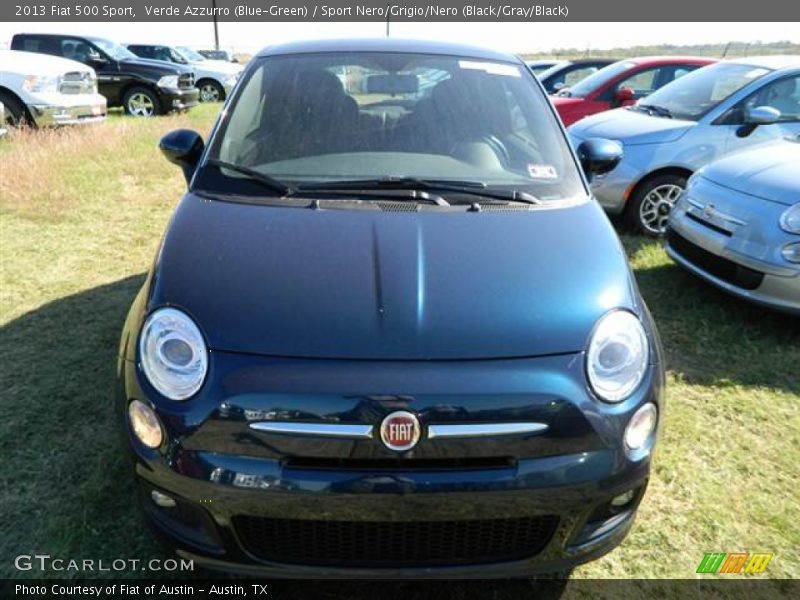 Verde Azzurro (Blue-Green) / Sport Nero/Grigio/Nero (Black/Gray/Black) 2013 Fiat 500 Sport