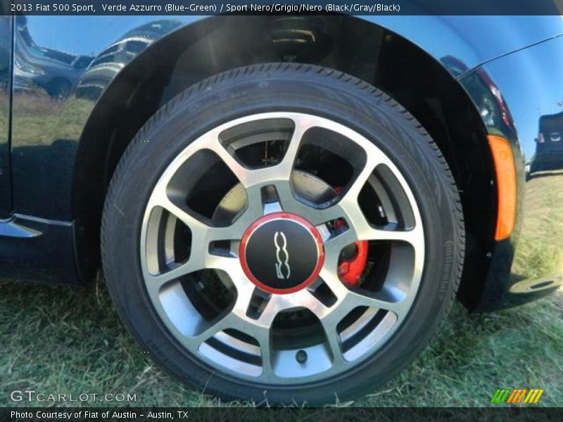 Verde Azzurro (Blue-Green) / Sport Nero/Grigio/Nero (Black/Gray/Black) 2013 Fiat 500 Sport