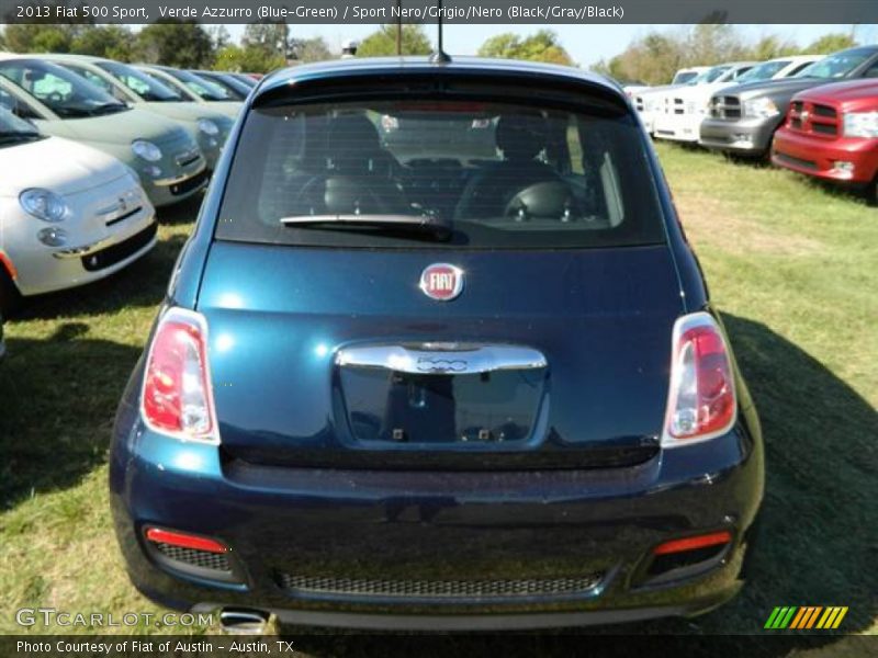 Verde Azzurro (Blue-Green) / Sport Nero/Grigio/Nero (Black/Gray/Black) 2013 Fiat 500 Sport