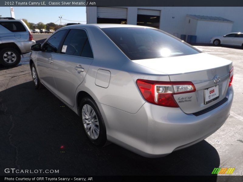 Classic Silver Metallic / Ash 2012 Toyota Camry LE
